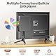DESOBRY Neue Upgrades 22 Zoll Kleiner Fernseher 1080P Integriertem DVD-Player, Mini TV DVB-T2-Tuner, mit Antenne, HDMI/USB Eingang 12V TV-DVD-Kombination für Wohnmobile, Küchen und kleine Räume