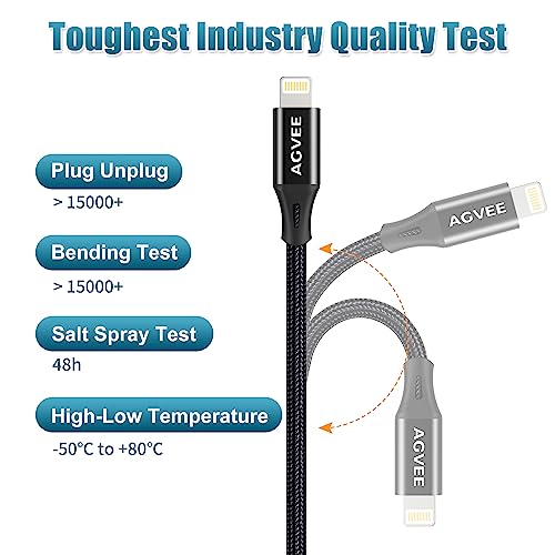 Agvee 6.6Ft [Mfi Certified] Lightning To Rca Cable Audio Y Cord Adapter Converter For Iphone 14 13 12 11 Xs Xr X 8 7 Ipad Ipod To Car, Home Stereo Speaker Headphone, Amplifiers, Hdtv, Black #TOP4