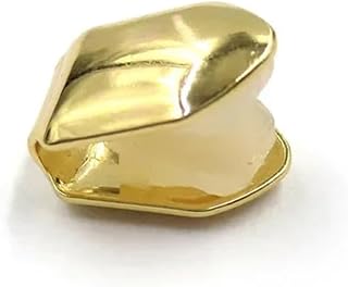 Gold Tooth Cap 6 PCS Single Tooth CAPs Grills For Teeth Mouth Rapper Party Accessories Gold Plated Small Caps For Teeth Mouth