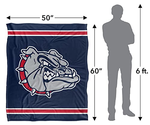 Gonzaga University Blanket, 50"X60" Primary Logo Stripes Silky Touch Sherpa Back Super Soft Throw Blanket #TOP4