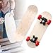 Almencla Blank Skateboard Deck DIY Painting Replacement Portable Wood Deck Kids DIY Skateboard for Kids Children Boys Girls Beginners, 43cm with Wheel