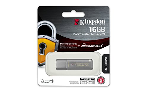 Kingston Digital 16Gb Data Traveler Locker + G3, Usb 3.0 With Personal Data Security And Automatic Cloud Backup (Dtlpg3/16Gb) #TOP6