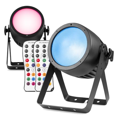 Image of 2X BeamZ Pro COB150RGBW COB LED Par Can Lights - 150W RGBW Stage & Event Lighting Package, DMX Ready, Master/Slave Functionality, LED Control Panel, Remote Controlled | Stage Lighting Package