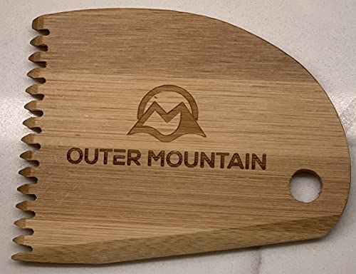 Outer Mountain Surfboard Wax Comb - Bamboo Surfboard Wax Scraper & Surf Wax Remover - Surfer Gift #TOP1