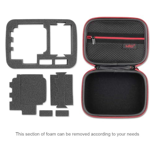 Image of HSU Small Case for GoPro Hero 13 /12 /11 /10 /9 /8 /7 /6 /5 Black, Carrying Case for Action Cameras and GoPro Accessories (Red)