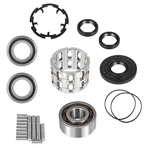 ROUTEKING Front Differential Bearing Rebuild Kit, with Aluminum Roll Cage for Polaris Ranger RZR 570 800 900 (2011-2017), Sportsman 325 Ace (2014-2016), Sportsman 570 Ace (2015-2017), Silver Cover