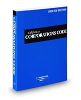 California Corporations Code, 2020 ed. 0314948805 Book Cover