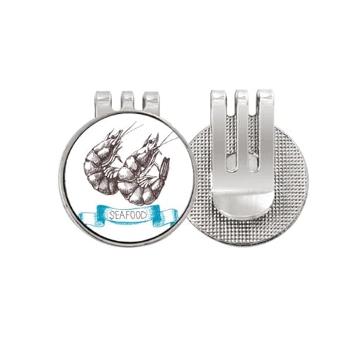Marqueur de balle de golf poisson crevette émail cadeau golfeur
