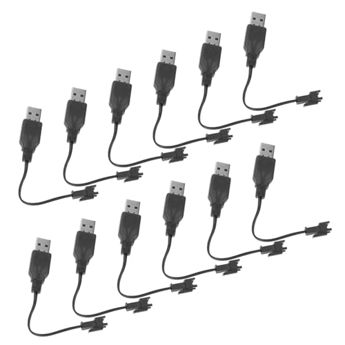 Gogogmee 12 Pièces Câble USB Court Chargeur pour Bulles Machine Adaptateur Alimentation Électrique Compatible Voiture Télécommandée