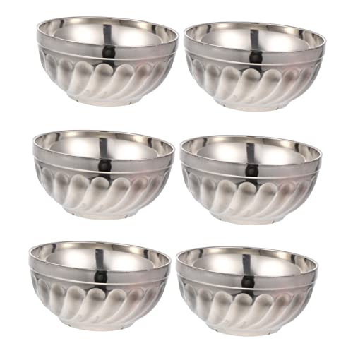 Ciieeo 6 pezzi Ciotole Acciaio Inossidabile con Isolamento Termico Ciotole per Cucina per Frutta Insalate e Facili da e Adatte e Ristoranti