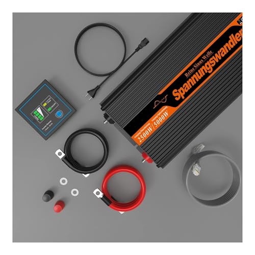 Inversor Inversor UPS con Cargador 1500 W 2500 W CC 12 V A CA 220 V 230 V Transformador De Onda Sinusoidal Pura para Uso Fuera De La Red Doméstica.(2500W)