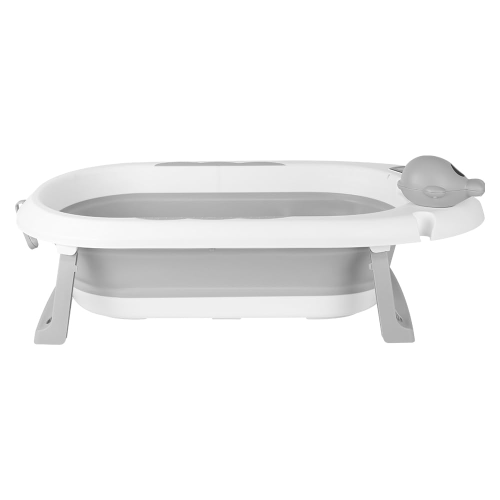 Baignoire pliable bébé avec support antidérapant 81,5 x 48 x 21 cm Gris