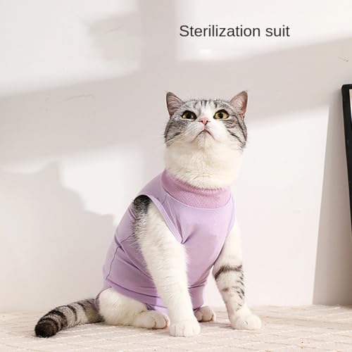 Traje de protección para gatos ideal para el descanso postoperatorio en casa 3