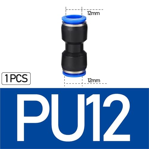 Accesorios neumáticos de 12mm PU12 para unión de manguera de agua y mangueras neumáticas 3