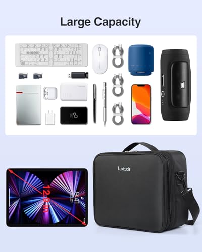 Luxtude Electronic Organizer Travel Case Large, Double Layer Tech Bag - Image 3