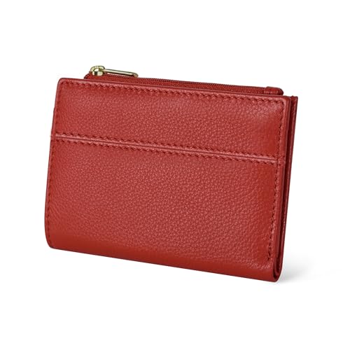 Image of Oak Leathers Wallet For Women Full Grain Leather - Small RFID Coin Purse Credit Card & ID Holder for Ladies,Bifold Wallets for Teenager | Small