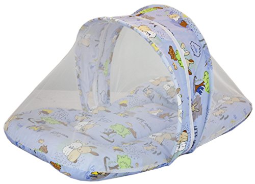 Image of Amardeep and Co Toddler Mattress with Mosquito and Insect Protection Net 70 * 40 cms (Rabbit Mauve)