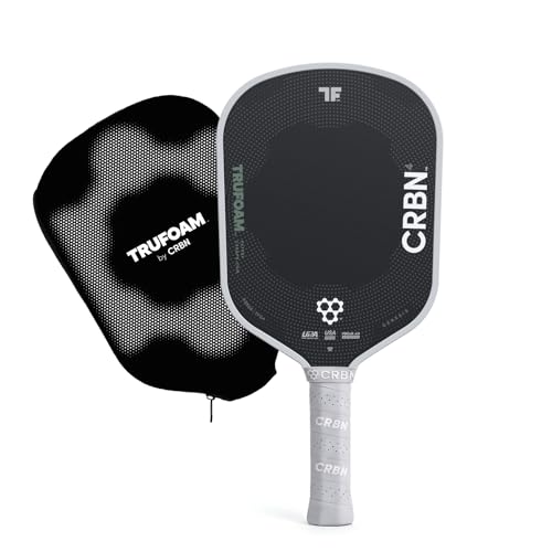 CRBN Pickleball - TruFoam Genesis - Carbon Fiber Pickleball Paddle - First-Ever 100% Foam Core Performance Paddle (Hybrid, Aerocurve).