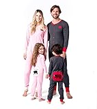 Little Blue House by Hatley Baby Family, Infant Union Suit-Bear Naked On Charcoal, 12-18 Months