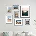 FrameWorks 7-Piece Deluxe Black Aluminum Contemporary Picture Frames with Tempered Glass – Includes Four 5”x7”, Two 8”x10”, and One 11”x14”