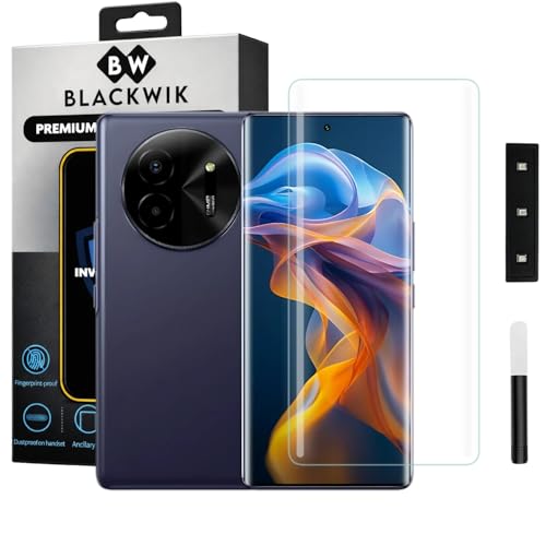 Image of Blackwik Premium Curved UV Tempered Glass For Lava Bold 5G Cellphone (Transparent, Pack Of 1) Advanced Border Less Full Screen Coverage UV Screen Protector Guard With Installation Kit