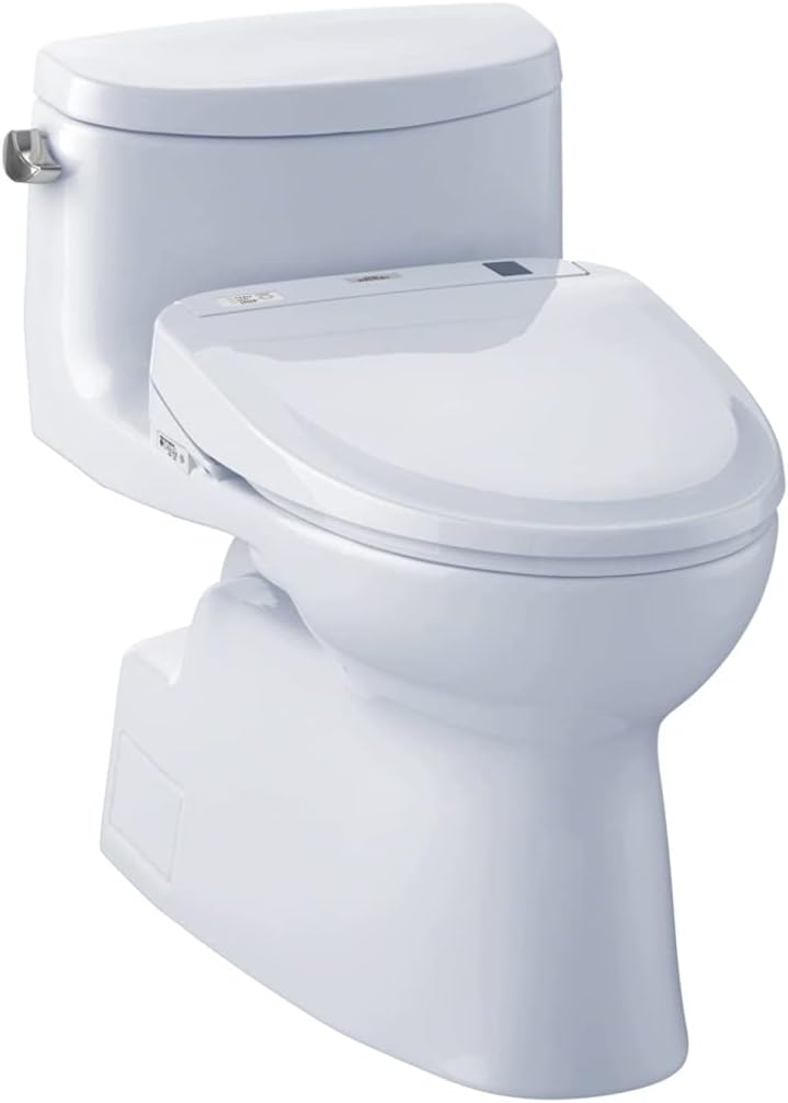 Toto Mw6442044cefg 01 Washlet Carolina Ii One Piece Elongated 1 28 Gpf Toilet And Washlet C200 Bidet Seat Cotton White Amazon Com