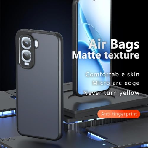 Image of Matte PC + TPU Back Cover Case for Vivo T5 Pro 5G, Black