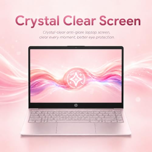 Image of HP 14 inch Laptop . Microsoft 365 Included . 4GB . 640GB Storage (128GB + 512GB SD) . HD Display . 12-Hour Battery . WiFi . Bluetooth . Windows 11 . Tranquil Pink . Dockingstation