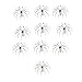 NON 10x Gancho de Simulación Cebo Acero Inoxidable Pinza Insect Calamar Jig...