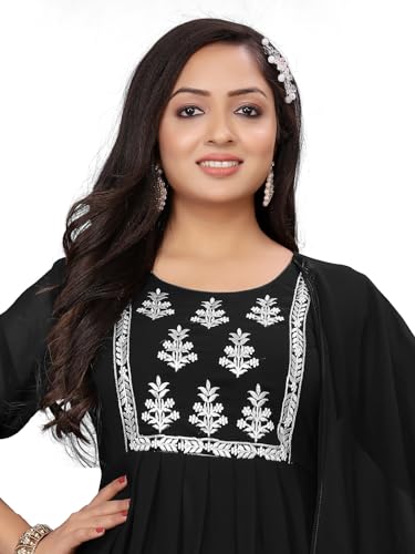 Image of Women's Georgette Fabric Kurti with Dupatta for Any Occassion | Kurti Set for Women