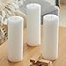 Simply Soson 3x8 inch White Pillar Candles Set of 3, Smooth Texture, Unscented White Candles, Dripless Candles, 3 inch Pillar Candles Ideal as Wedding, Parties, Spas, Dinner, Home Decoration, Church