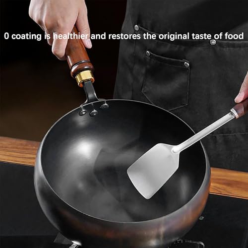 Poêle à frire forgée 24 cm récipient de cuisson multifonctionnel en fer