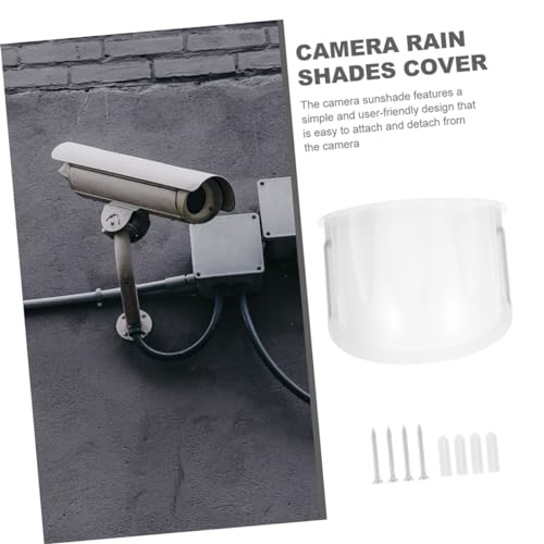 Protector de lluvia para cámara exterior de plástico blanco, pack de 2 fundas protectoras 2