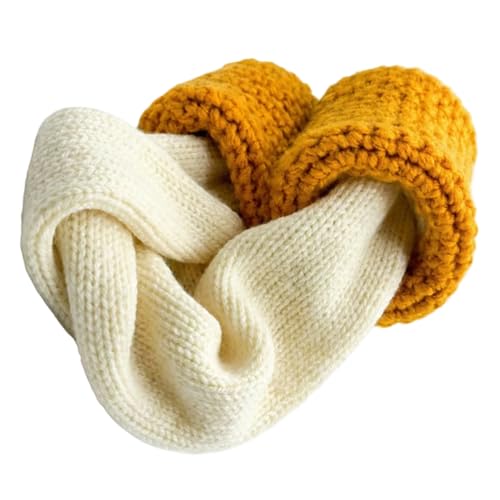 Bufanda Con Bolsillos - 110x20cm Calentador De De Ganchillo En Tema De Queso 400g | Envoltura De Invierno De Cuello Largo Para Mujeres Niñas | Accesorio De Mantón De Bolsillo | Regalo De