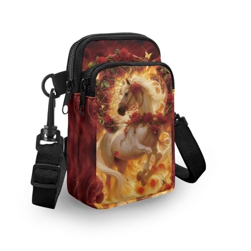Image of Hawaiian Tribal Small Crossbody Bags for Women Cell Phone Bag Purse, Sea Turtle Zipper Sling Purses Shoulder Bag