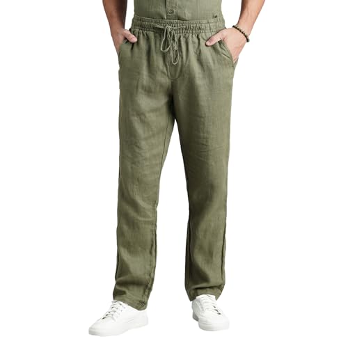 Image of ROOKIES 100% Linen Slim Fit Pant - Timeless Style & Comfort