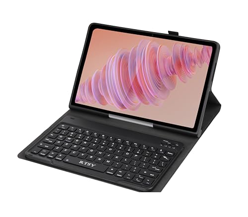 Image of RTSY Keyboard Case for for Lenovo Tab Plus 11.5 Inch 2024 with Anti Drops Keys, PU Leather Case with Magnetically Detachable Wireless Bluetooth KB
