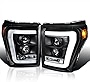 SPEC-D TUNING LED Black Projector Headlights Compatible with 2011-2016 Ford F250 F350 F450 F550 Super Duty Left + Right Pair Headlamps Assembly