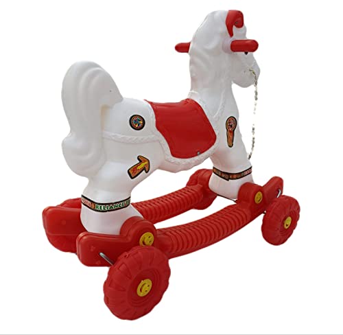 Image of Haristar Riding Horse for Kids /Baby Horse Rider for Kids 1-5 Years- khilona Baby boy Toys 5 Years (chetak White)