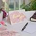 Thank You Cards with Envelopes (Set of 48) | Great for Baby Shower, Bridal Shower, Wedding, Parties & More | Thank You Notes Gold Foil Stamped Premium Cardstock with Pink Blush Watercolor Design