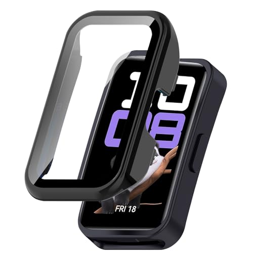 AiMaoo Huawei Band 10/Band 9/Band 8 Ή P[X KXtB ی Jo[ d|PCf ̉ ϏՌ h~ ϐFh~ SʃJo[ Sʕی X}[gEHb` Huawei Band 10/9/8 p (