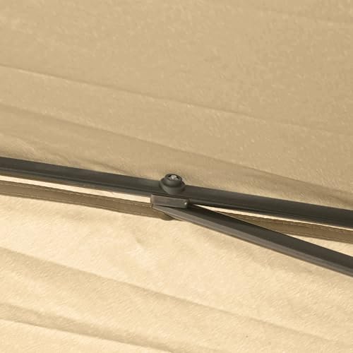 Outsunny 3.3 x 3.3m Pop Up Gazebo, Double Roof Foldable Canopy Tent with Zipped Mesh Sidewalls, Height Adjustable and Carrying Bag, Event Tent for Patio Garden, Beige 9 Outsunny 3.3 x 3.3m Pop Up Gazebo, Double Roof Foldable Canopy Tent with Zipped Mesh Sidewalls, Height Adjustable and Carrying Bag, Event Tent for Patio Garden, Beige - Image 9