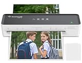 Bonsaii Laminator Machine with 5 Laminating Sheets, 9 Inch Thermal Laminating Machine for Doc/Posters/Photos, Compact Laminator for Home Office School, L421-Grey