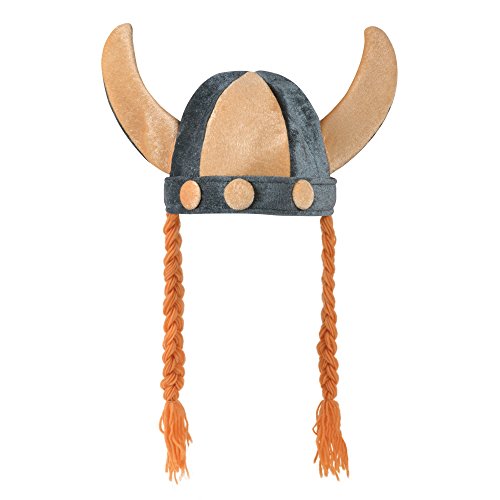 Bristol Novelty BH557 Wikingerhelm mit Zöpfen, weich, Kostüm, 1 Stück, mehrfarbig, Einheitsgröße, für Erwachsene/Damen Halloween Bristol Novelty BH557 Wikingerhelm mit Zöpfen, weich, Kostüm, 1 Stück, mehrfarbig, Einheitsgröße, für Erwachsene/Damen Halloween