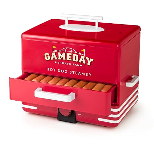 Comparison: Best Hot Dog Steamer 5 Nostalgia, Game Day Hot Dog Steamer and Bun Warmer, Fits 20 Dogs and 8 Buns, Steams Pot Stickers, Veggies, Potatoes, and Other Appetizers or Toppings