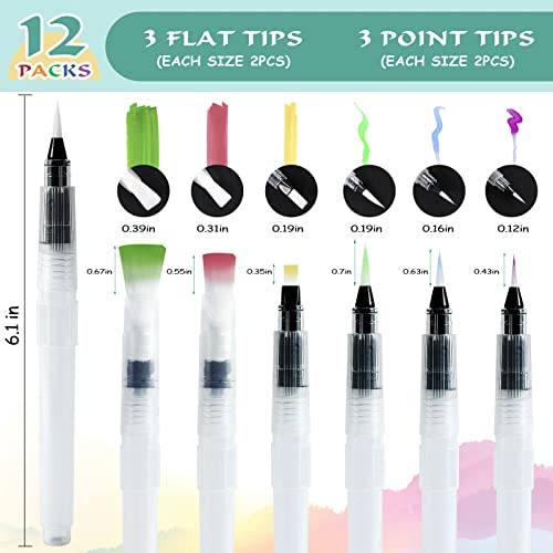 Junreox WBP001 12Pcs Watercolor Brush Pens thumb #1
