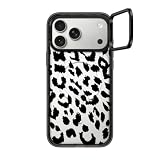CASETiFY インパクト リングスタンド iPhone 17 Pro Max ケース [スタンド機能/薄型 軽量/耐衝撃] - Lacie Leopard - クリア ブラック