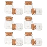Flacons en verre transparent : les flacons en verre transparent sont parfaits pour présenter des décorations colorées, des vœux manuscrits ou de petites collections de manière esthétique ; petites bouteilles avec bouchon en liège, petits pots en verre avec couvercle