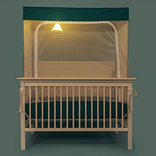Yetrini Crib Safety Tent,See Through Mesh Crib Netting Mosquito Nets Sturdy Crib Cover To Keep Toddler From Climbing Out ,To Keep Cats Out,To Keep Baby In-Gray #TOP5