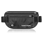 travel inspira Travel Money Belt with Slim Anti-Theft RFID Blocking Passport Holder for Travel Concealed under Clothes for Ultimate Protection of Credit Cards, Cash, Passport & Documents, Black